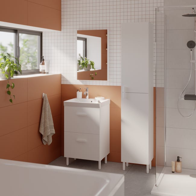 Leroymerlin Lavabo integrale a incasso bacino al centro rettangolare Easy L 51.4 x H 6 x P 42.4 cm in ceramica bianco Offerta Pasqua