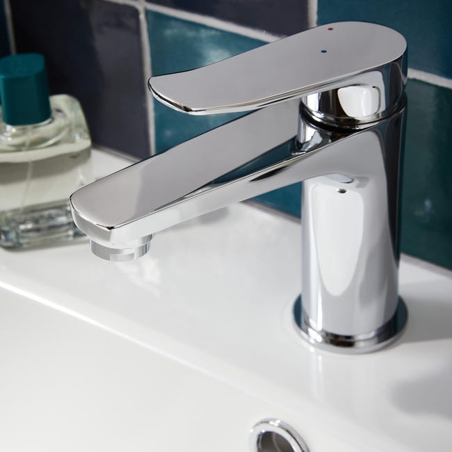 Leroymerlin Rubinetto per lavabo a canna media Bora cromato lucido SENSEA H 15.69 cm Vendita calda