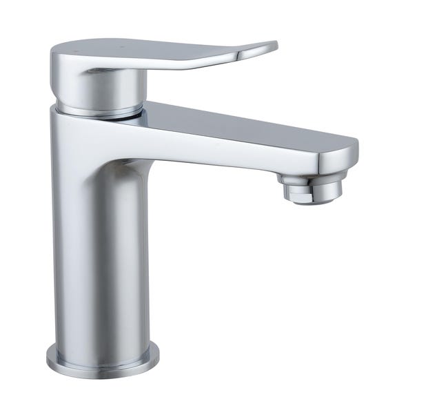 Leroymerlin Rubinetto per lavabo a canna media Bora cromato lucido SENSEA H 15.69 cm Vendita calda