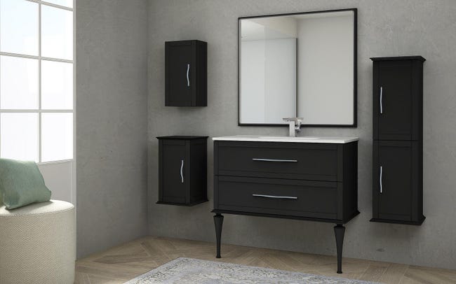 Leroymerlin Piedino mobili da bagno (componibile) Tiffany in legno H 35 cm 2 pezzi Latest fashion