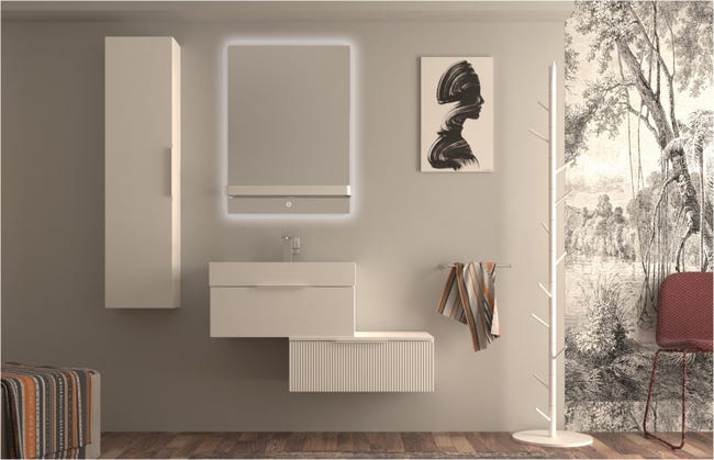 Leroymerlin Mensola in acciaio per specchio Modula L 66 x P 10 x H 5 cm Lightning offer