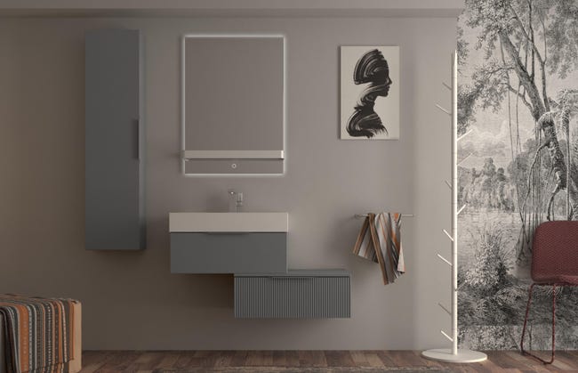 Leroymerlin Mensola in acciaio per specchio Modula L 66 x P 10 x H 5 cm Lightning offer