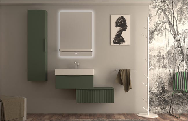 Leroymerlin Mensola in acciaio per specchio Modula L 66 x P 10 x H 5 cm Lightning offer