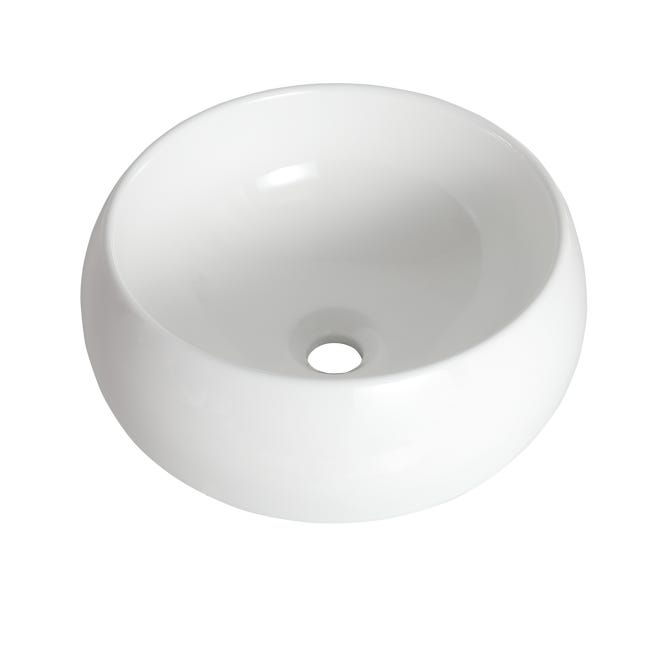 Leroymerlin Lavabo da appoggio Lune tondo in ceramica L 40 x P 40 x H 15.5 cm bianco Super Saving Price