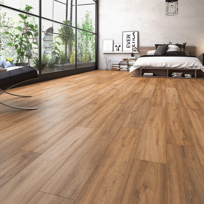 Leroymerlin Pavimento laminato ARTENS H2O HONEY marrone resistente all'acqua Sp 8mm Ultimi tre giorni