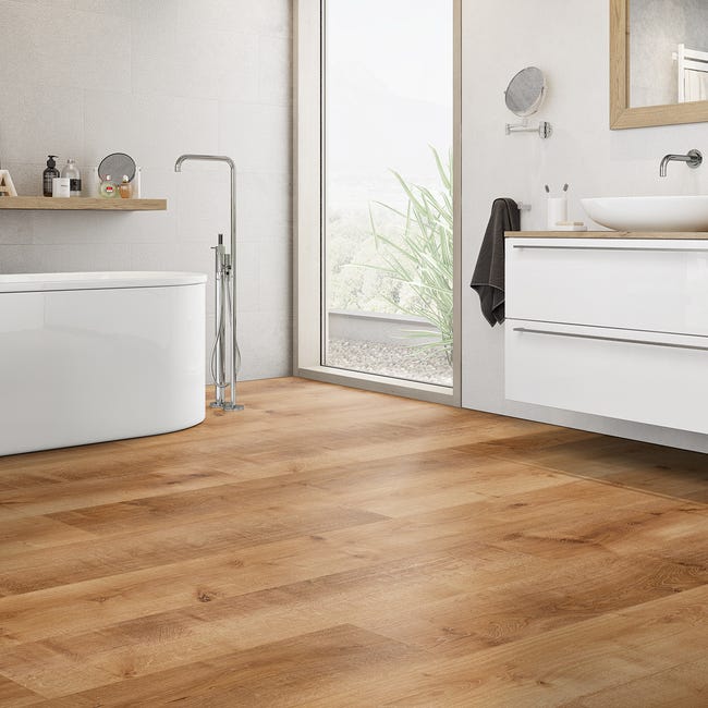 Leroymerlin Pavimento laminato ARTENS DESIGN WESTPORT larice chiaro resistente all'acqua Sp 10mm Sostegno trimestrale
