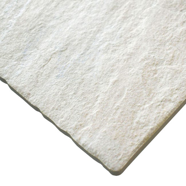Leroymerlin Piastrella da pavimento e rivestimento esterno Crystal in gres porcellanato opaco bianco e beige 50 x 25cm Sp. 9 mm traffico intenso (pei 4/5) R11 Soddisfazione Garantita