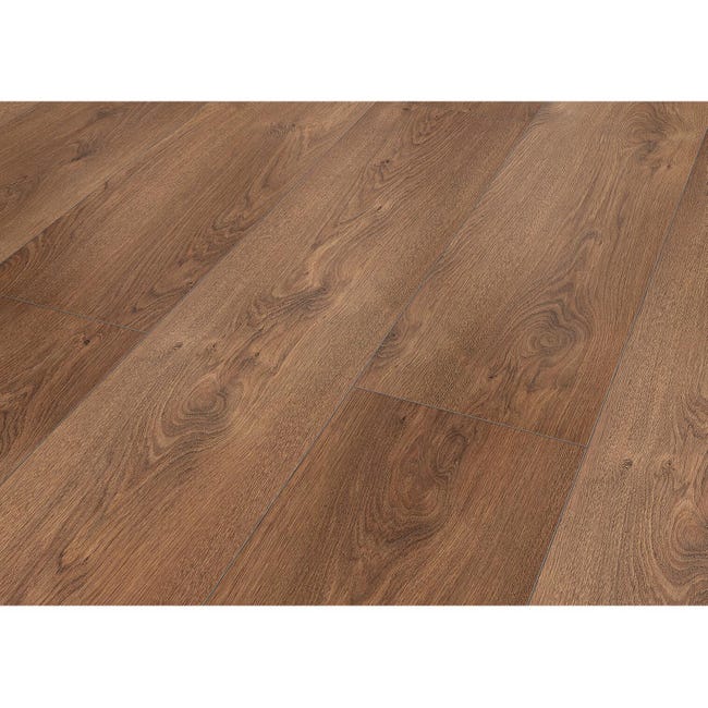 Leroymerlin Pavimento laminato ARTENS Oak redbrown marrone resistente all'acqua Sp 8mm Consegna Veloce
