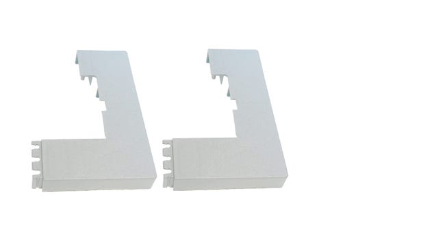 Leroymerlin Palo terminale MOSAIC PRIVAT in polipropilene Bianco H 12.5 x L 12.5 x P 12.5 cm 2 pezzi Nuova