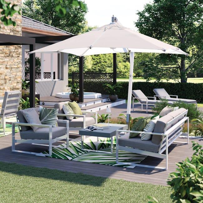Leroymerlin Palo in ALLUMINIO NORTENE MOSAIC/PRIVAT posta con tacche H 120 cm x L 6 cm x L 6 cm grigio Comprare a buon mercato