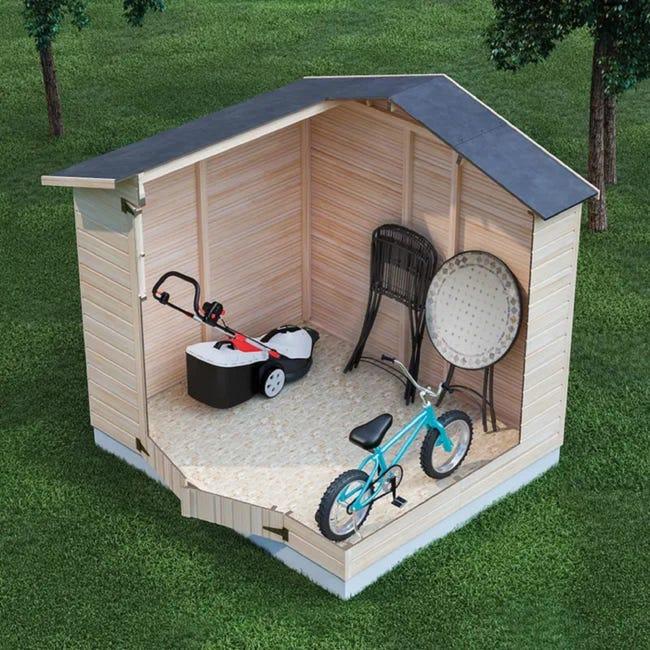Leroymerlin Casetta da giardino DECOR ET JARDIN in legno Iris con porta doppio battente superficie totale 4.61 m² e spessore parete 12 mm Offerta Giorno del Papà
