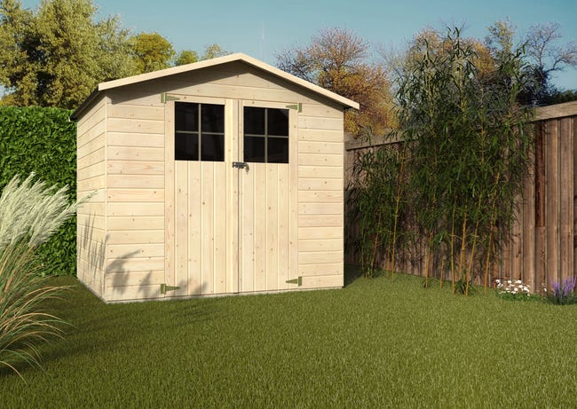 Leroymerlin Casetta da giardino DECOR ET JARDIN in legno Iris con porta doppio battente superficie totale 4.61 m² e spessore parete 12 mm Offerta Giorno del Papà