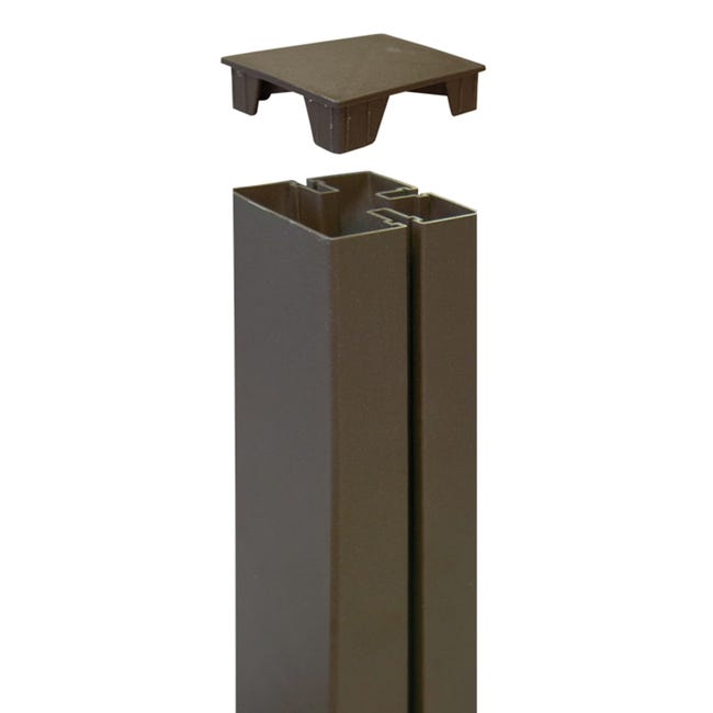 Leroymerlin Terminale per palo quadrato MOSAIC PRIVAT in alluminio Grigio H 2.1 x L 6 x P 2.1 cm 2 pezzi Offerta migliore