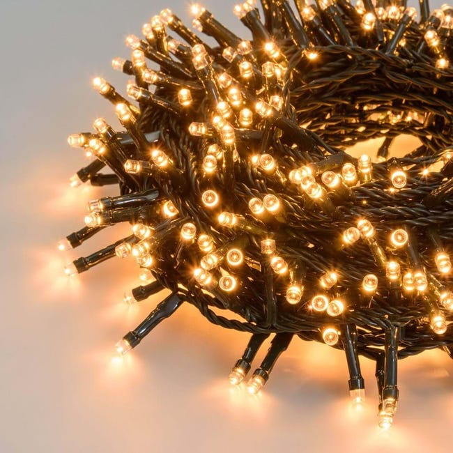 Leroymerlin Catena luminosa 600 lampadine LED bianco caldo 24.5 m