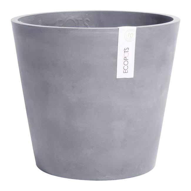 Leroymerlin Vaso per piante e fiori AMSTERDAM ECOPOT'S in resina grigio H 26.5 cm Ø 30 cm Grandi sconti