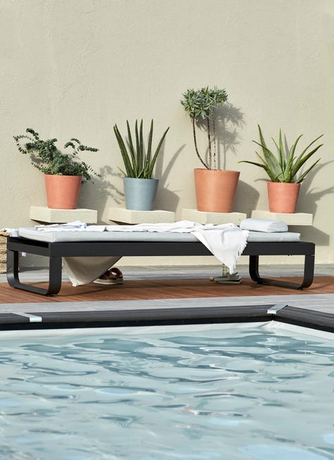 Leroymerlin Vaso per piante e fiori AMSTERDAM ECOPOT'S in resina grigio H 26.5 cm Ø 30 cm Grandi sconti
