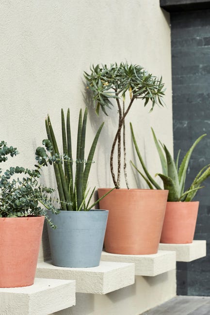 Leroymerlin Vaso per piante e fiori AMSTERDAM ECOPOT'S in resina grigio H 26.5 cm Ø 30 cm Grandi sconti