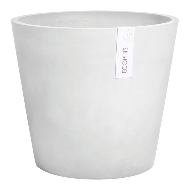 Leroymerlin Vaso per piante e fiori AMSTERDAM ECOPOT'S in resina grigio chiaro H 26.5 cm Ø 30 cm Nuovi prodotti