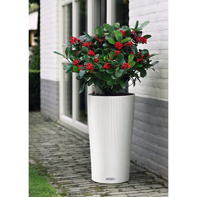 Leroymerlin Vaso per piante e fiori Cilindro Color 32 - Bianco LECHUZA in polipropilene bianco H 56 cm Ø 32 cm Offerte giornaliere