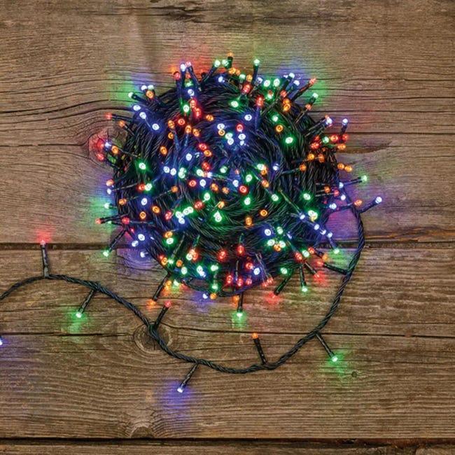 Leroymerlin Catena luminosa 300 lampadine LED multicolore 12.5 m Ritorno libero