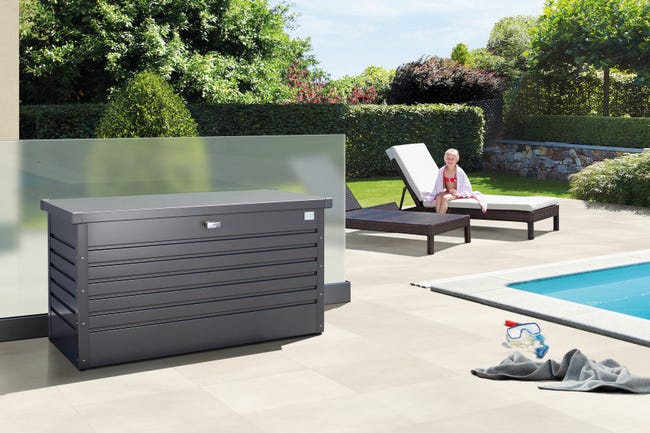 Leroymerlin Baule BIOHORT 130 in acciaio grigio scuro L 134 x H 71 x P 62 cm Fino al 60% di sconto
