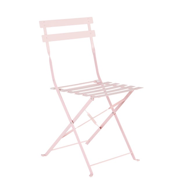 Leroymerlin Sedia da giardino senza cuscino Flora NATERIAL pieghevole in acciaio con seduta in acciaio rosa Fino al 65% di sconto