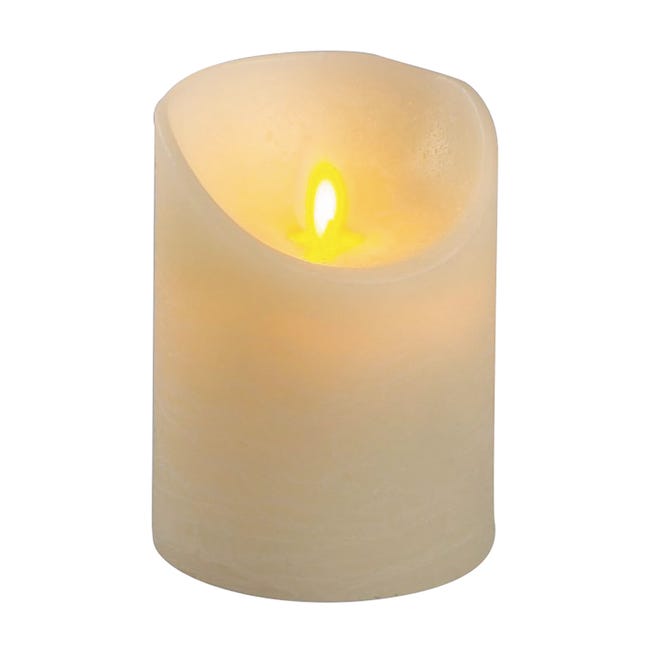 Leroymerlin Candela avorio moving flame bianco caldo H 10 cm Sostegno trimestrale
