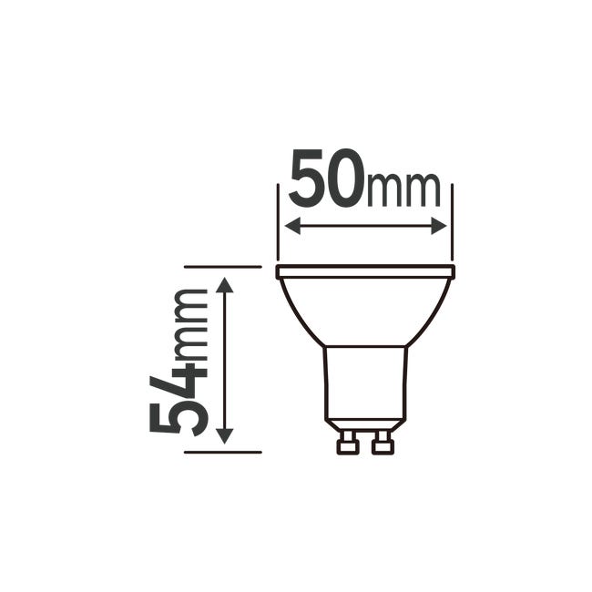 Leroymerlin Set da 3 lampadine LED GU10 faretto trasparente luce naturale 3.9W= 450LM (equiv 50 W) 100° LEXMAN Super sconto