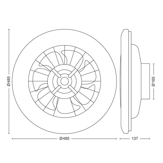 Leroymerlin Ventilatore da soffitto Amigo Led Cielo stellato DC 4400LM bianco Ø 48.5 cm PHILIPS IP20 Enormi sconti