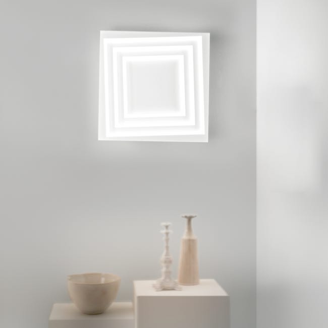 Leroymerlin Plafoniera LED design Kundili bianco 5.5x5.6 cm luce con 3 temperature di colore dimmerabile 8800 lumen INSPIRE Trasporto libero internazionale