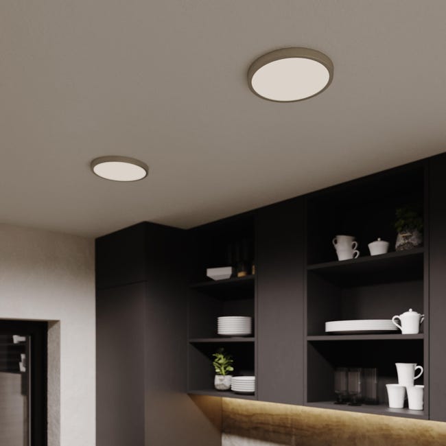 Leroymerlin Faretto fisso da incasso LED Sanoa tondo nichel foro incasso 22 5 cm luce passaggio dal bianco caldo al bianco neutro 2025