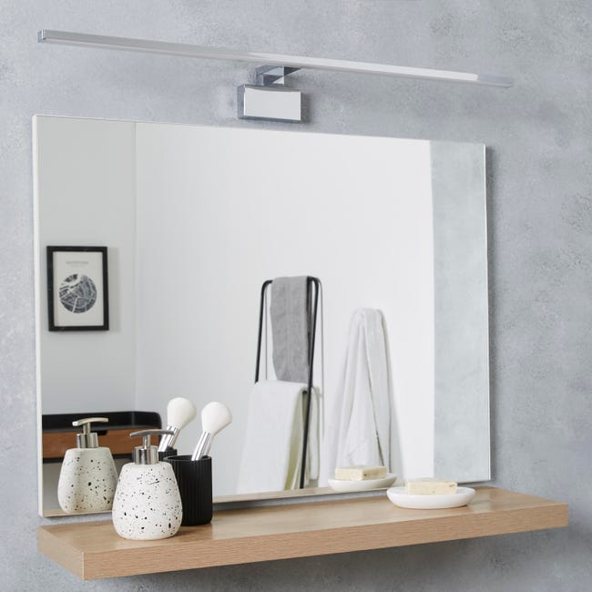 Leroymerlin Applique LED bagno moderno Slim 80 cromo INSPIRE Italy