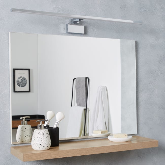 Leroymerlin Applique LED bagno moderno Slim 80 cromo INSPIRE Italy