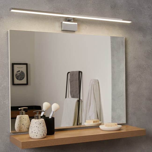 Leroymerlin Applique LED bagno moderno Slim 80 cromo INSPIRE Italy