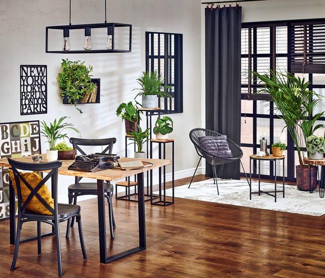 Leroymerlin Lampadario Design Eldrick nero 3x E27 INSPIRE In Linea