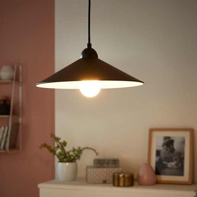 Leroymerlin Lampadario Industriale Braga nero E27 INSPIRE Affare Del Giorno