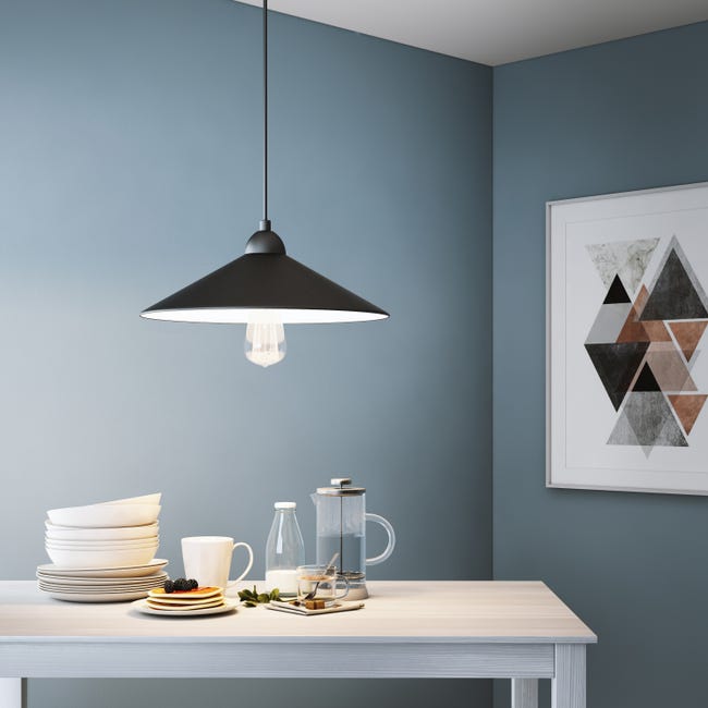 Leroymerlin Lampadario Industriale Braga nero E27 INSPIRE Affare Del Giorno