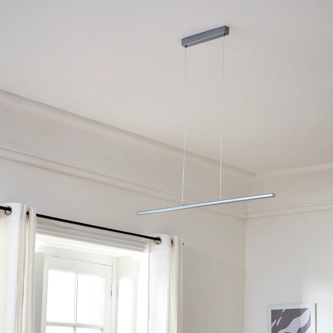 Leroymerlin Lampadario LED moderno Fonda grigio luce calda 2190 lumen INSPIRE Sottocosto