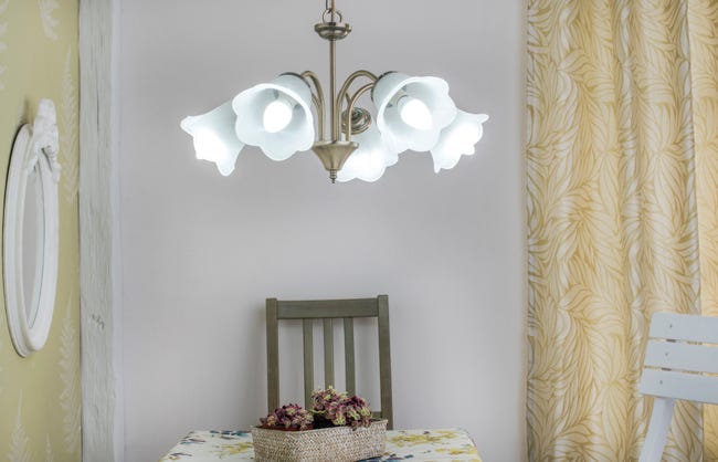 Leroymerlin Lampadario Neoclassico Victoria oro cristallo 5x E14 INSPIRE Convenienza