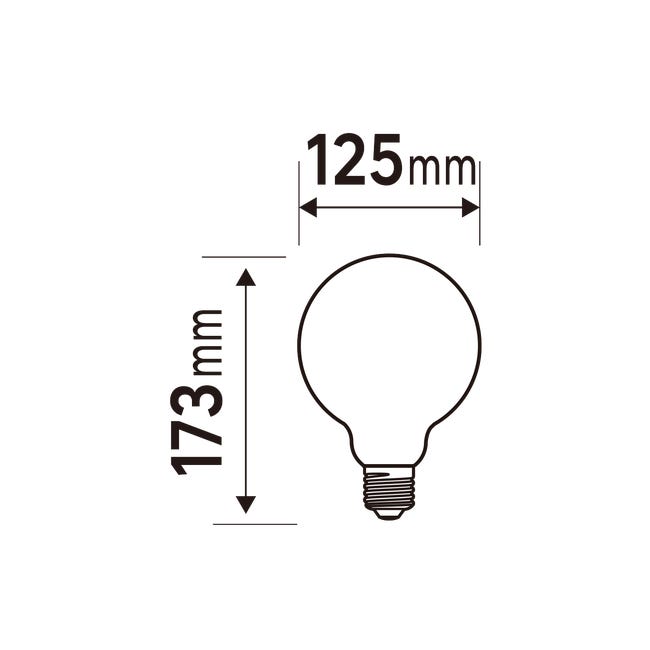 Leroymerlin Lampadina LED filamento E27 globo opaco luce naturale 11W= 1521LM (equiv 100 W) 330° LEXMAN Offerte