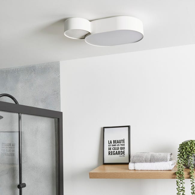 Leroymerlin Plafoniera LED bagno Kalisto bianco luce naturale 1500 lumen INSPIRE IP44 Saldi Di Fabbrica