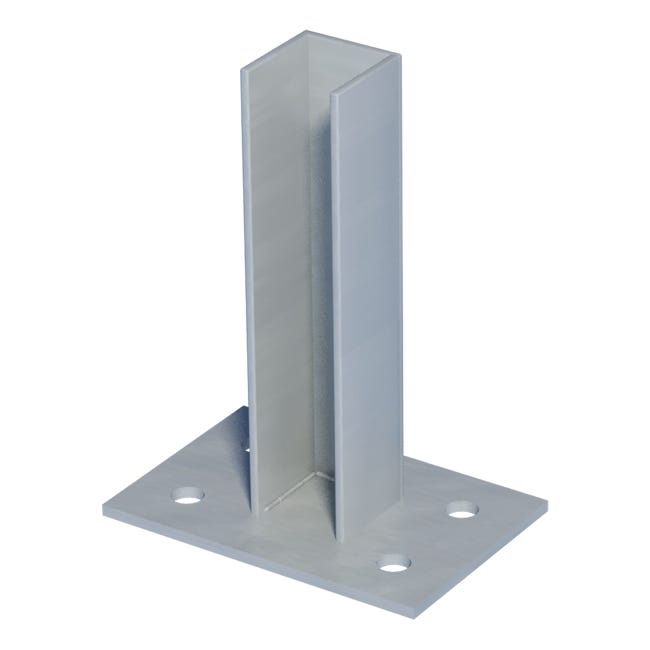 Leroymerlin Piastra di montaggio in ACCIAIO FERRO BULLONI rettangolare H 21 cm x L 10 cm x L 15 cm galvanizzato