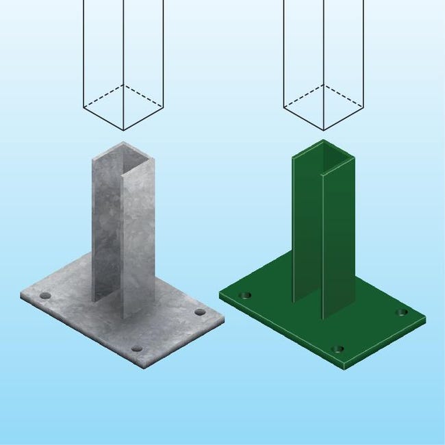 Leroymerlin Piastra di montaggio in ACCIAIO FERRO BULLONI rettangolare H 21 cm x L 10 cm x L 15 cm galvanizzato Negozio online di fabbrica