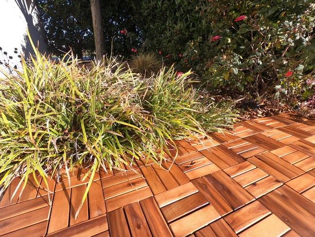 Leroymerlin Piastrelle ad incastro ONEK in legno acacia 30 x 30 cm Sp 25 mm miele Shopping online