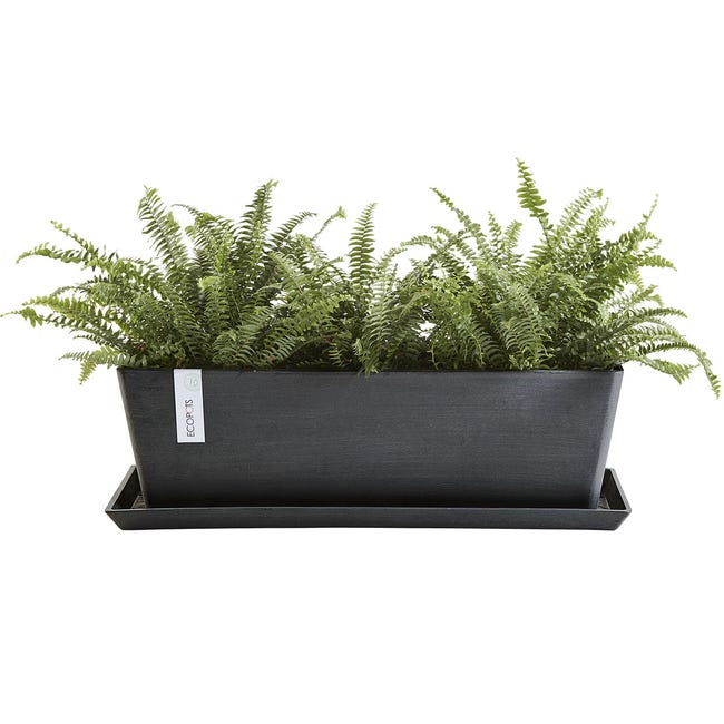Leroymerlin Fioriera BRUGES ECOPOT'S in resina antracite H 17 cm L 55 x P 17 cm Offerta natalizia