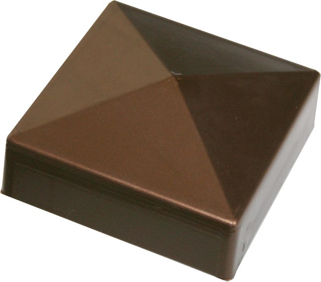 Leroymerlin Terminale per palo quadrato in pvc Rame H 3 x L 9 x P 9 cm Ritorno libero