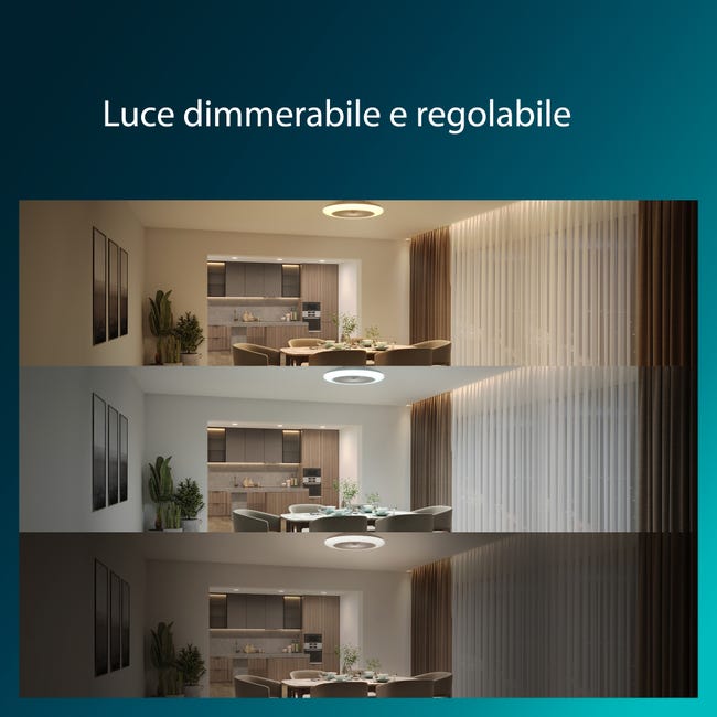 Leroymerlin Ventilatore da soffitto Amigo Led Cielo stellato DC 6500LM bianco Ø 57.7 cm PHILIPS IP20 Fino al 60% di sconto