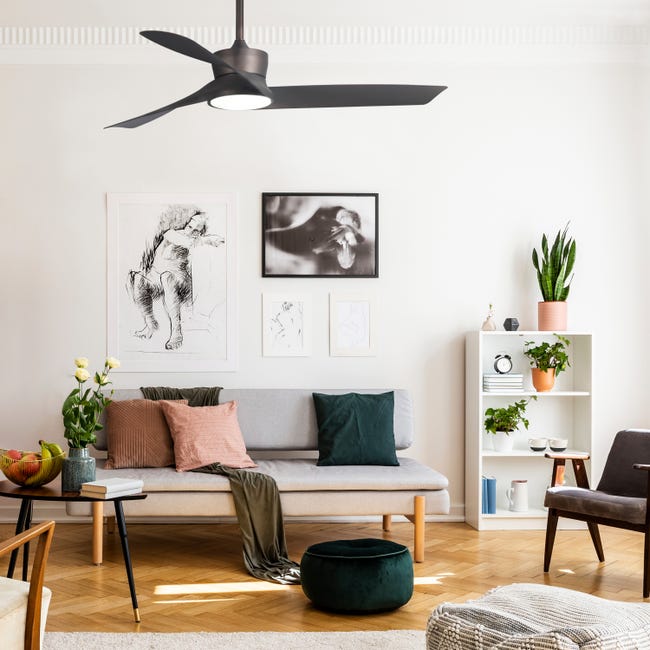 Leroymerlin Ventilatore da soffitto Tom marrone Ø 144 cm CCT dimmerabile SULION IP20 Fino al 65% di sconto