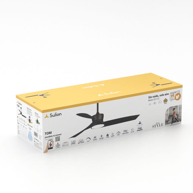 Leroymerlin Ventilatore da soffitto Tom marrone Ø 144 cm CCT dimmerabile SULION IP20 Fino al 65% di sconto