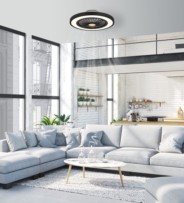 Leroymerlin Ventilatore da soffitto BLIZZAK nero Ø 54 cm dimmerabile IP20 Only for today